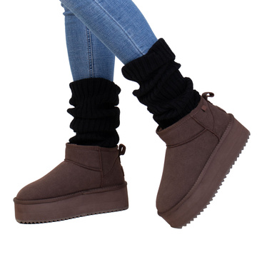 OCIEPLACZE na nogi DAMSKIE CIEPŁE getry długie ZIMA