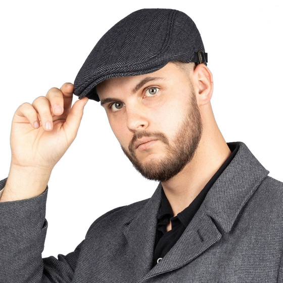 KASZKIET Męski Alessio Stylowy Elegancki FLAT CAP Jesień Zima Czapka RETRO