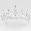 DIADEM Korona Tiara MISS GLOW ŚLUBNY srebrny cyrkonie KRYSZTAŁY