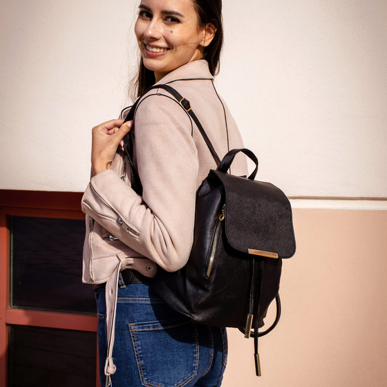 PLECAK damski worek MIEJSKI ELEGANCKI mały MŁODZIEŻOWY