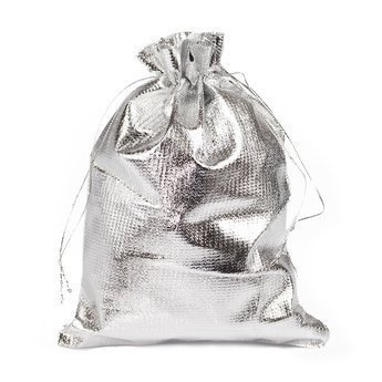 WORECZEK PREZENTOWY torebka SREBRNY 20x30cm