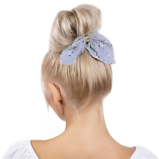 GUMKA do włosów APASZKA frotka SCRUNCHIES błękitna