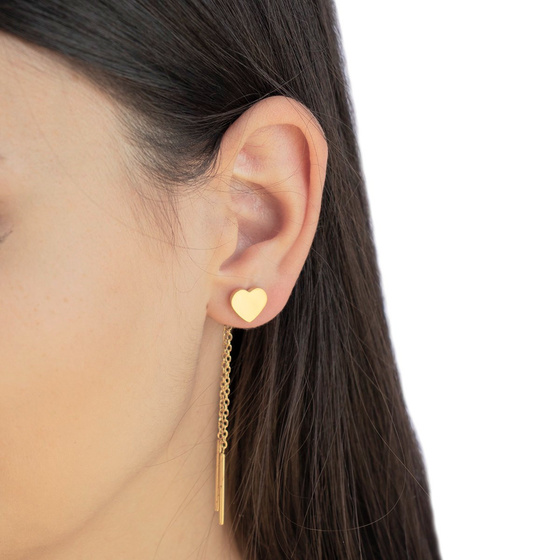 Kolczyki DŁUGIE wiszące STAL SZLACHETNA POZŁACANA