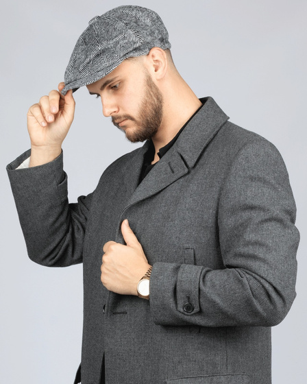 KASZKIET Męski Alessio Stylowy Elegancki NEWSBOY CAP Jesień Zima RETRO