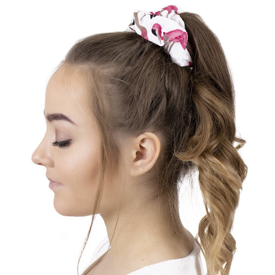GUMKA DO WŁOSÓW scrunchies FROTKA biała FLAMING