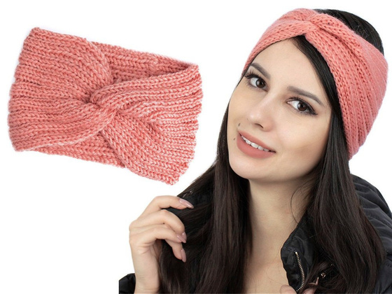 OPASKA DO WŁOSÓW zimowa damska NA GŁOWĘ TURBAN na uszy WĘZEŁ ciepła
