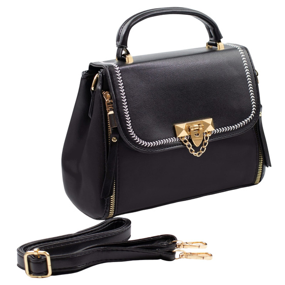 Alessio TOREBKA mała MIEJSKA kuferek DAMSKA LISTONOSZKA BRĄZ-MORELA