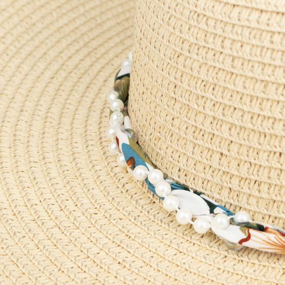 KAPELUSZ plażowy Alessio DAMSKI SŁOMKOWY kokarda letni SŁOMIANY DUŻE RONDO