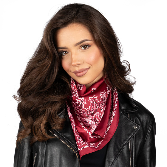 BANDAMKA BANDANA Alessio CHUSTKA CHUSTA bordowa DUŻA 67cmx67cm