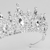 DIADEM Korona Tiara MISS GLOW ŚLUBNY srebrny cyrkonie KRYSZTAŁY