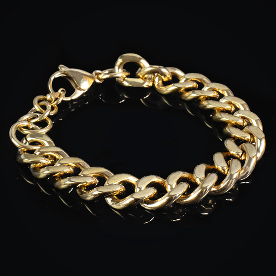 Bransoletka STAL SZLACHETNA POZŁACANA łańcuch