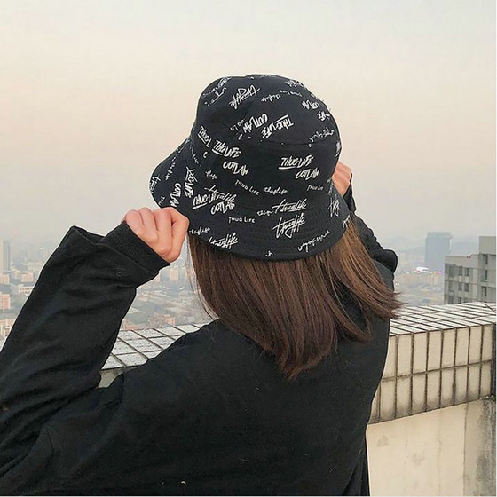 BUCKET HAT czapka dwustronna napis KAPELUSZ rybacki