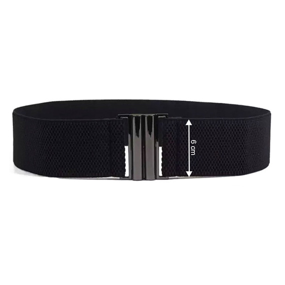 PASEK DAMSKI gumowy PAS ELASTYCZNY klamra szeroki Rozmiar S