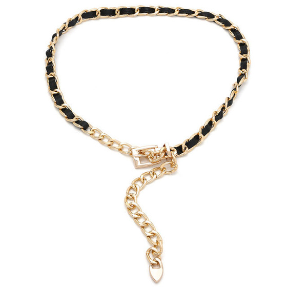 PASEK damski ŁAŃCUCH do sukienki wąski OZDOBNY