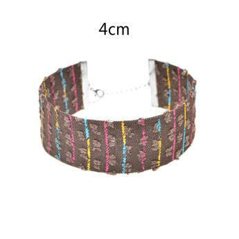 Choker kolor brązowy