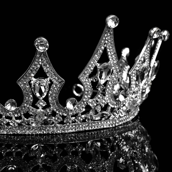 KORONA diadem KRYSZTAŁY tiara ŚLUBNA srebrna ŚLUB