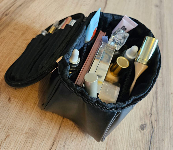 KOSMETYCZKA podróżna duża DAMSKA KUFEREK ORGANIZER na kosmetyki