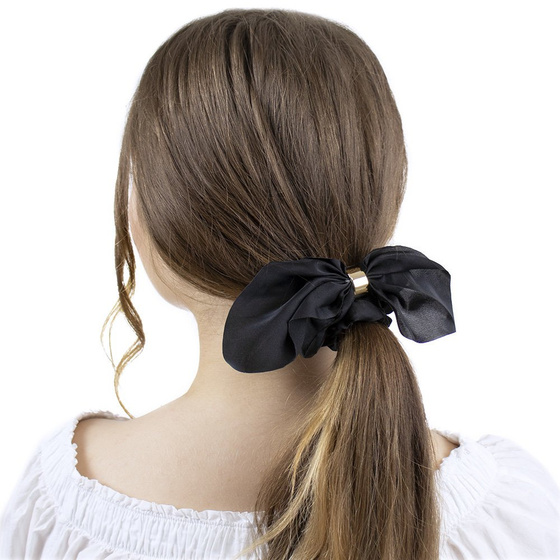 GUMKA do włosów APASZKA SCRUNCHIES frotka CZARNA