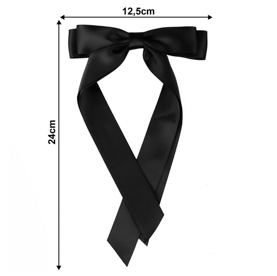 SPINKA DO WŁOSÓW kokarda wstążka długa cienka elegancka delikatna