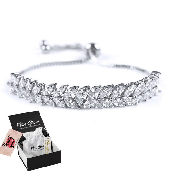 Bransoletka elegancka STAL SZLACHETNA POSREBRZANA