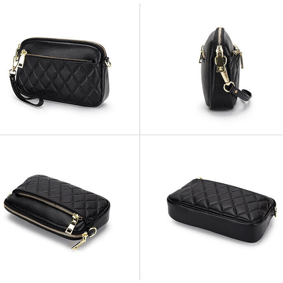 Alessio TOREBKA Damska CROSSBODY pikowana QUILTED SKÓRA NATURALNA