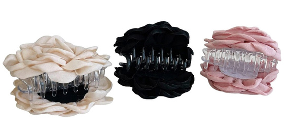 SPINKA ozdoba DO WŁOSÓW duża klamra KWIAT klasyczna elegancka