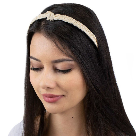 OPASKA do włosów WĘZEŁ sztywna wąska PLECIONA boho