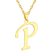 NASZYJNIK litera P STAL SZLACHETNA POZŁACANA