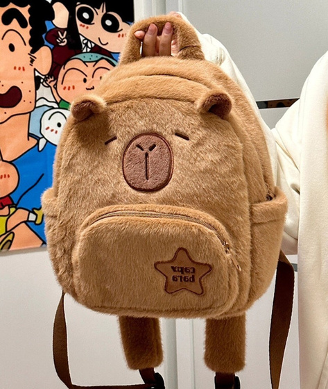 PLUSZOWY PLECAK KAPIBARA Alessio TORBA do PRZEDSZKOLA do SZKOŁY KAPIBARA