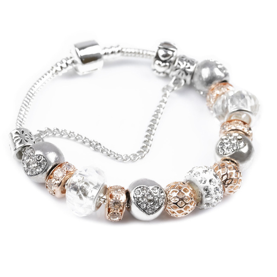 BRANSOLETKA srebrna MODUŁOWA damska CHARMS