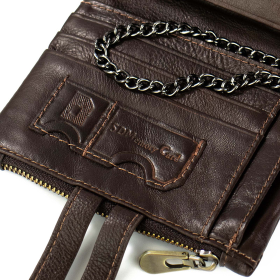 Alessio PORTFEL MĘSKI SKÓRA NATURALNA Block Kart RFID Pudełko PREZENTOWE