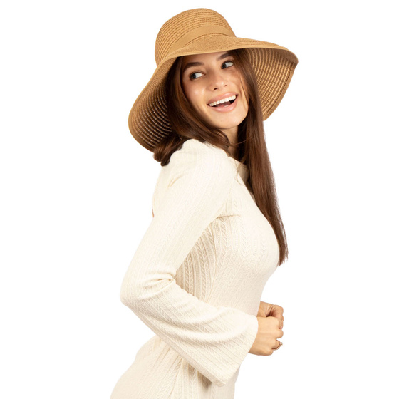 KAPELUSZ DAMSKI Alessio słomkowy boho lato plaża KOKARDA słomiany