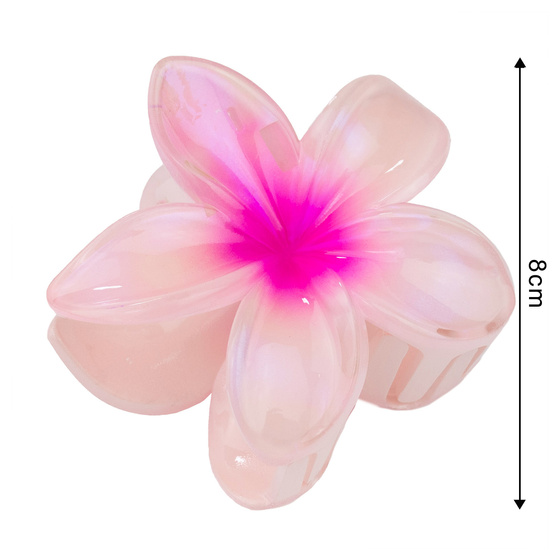 KLAMRA KWIAT szczęka duża SPINKA do włosów kwiatek Kwiat Plumerii HAWAJSKA