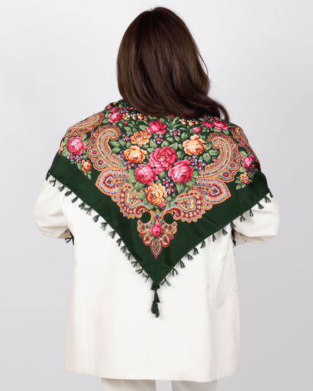 CHUSTA Ludowa Alessio GÓRALSKA Folk KWIATY DUŻA