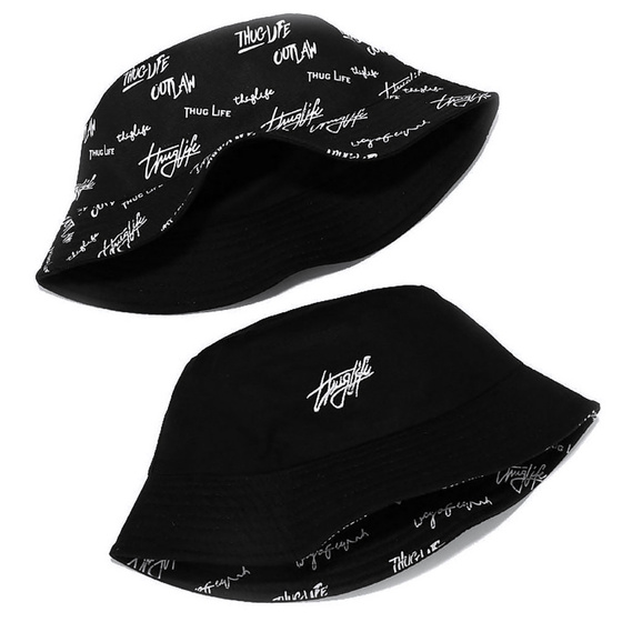 BUCKET HAT czapka dwustronna napis KAPELUSZ rybacki