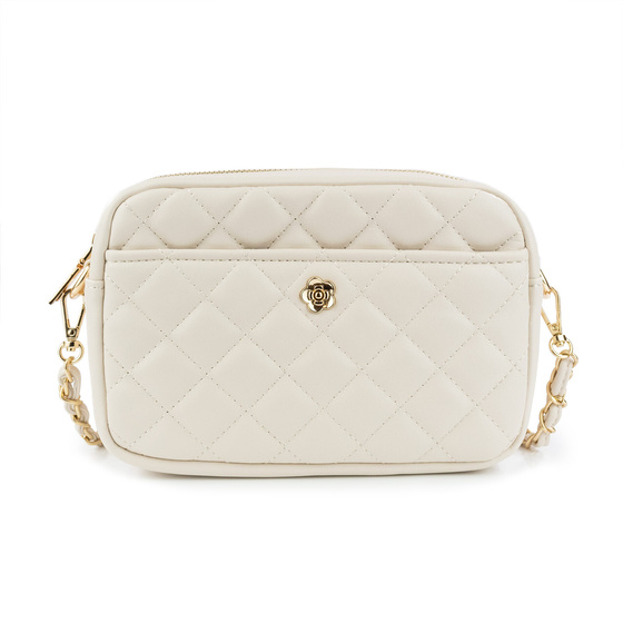 Alessio TOREBKA Damska CROSSBODY PIKOWANA na ramię łańcuszek QUILTED