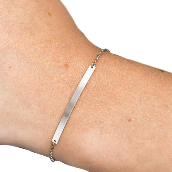 Bransoletka CELEBRYTKA blaszka STAL SZLACHETNA