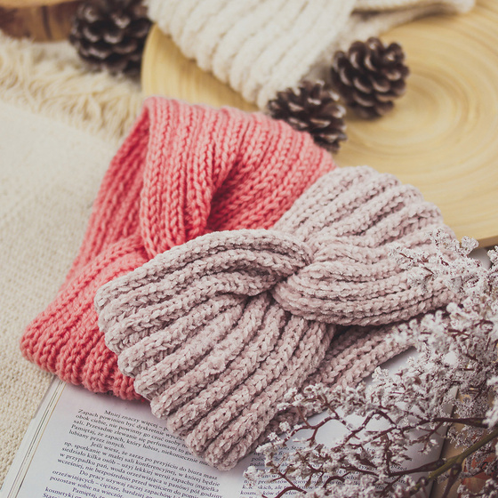 OPASKA DO WŁOSÓW NA GŁOWĘ zimowa damska TURBAN gruba ciepła WĘZEŁ