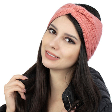 OPASKA DO WŁOSÓW zimowa damska NA GŁOWĘ TURBAN na uszy WĘZEŁ ciepła