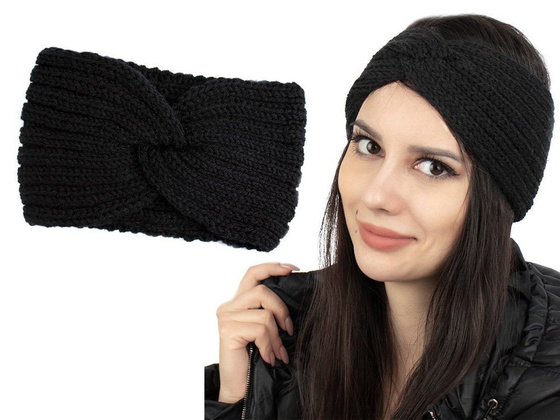 OPASKA DO WŁOSÓW zimowa TURBAN damska WĘZEŁ ciepła na głowę