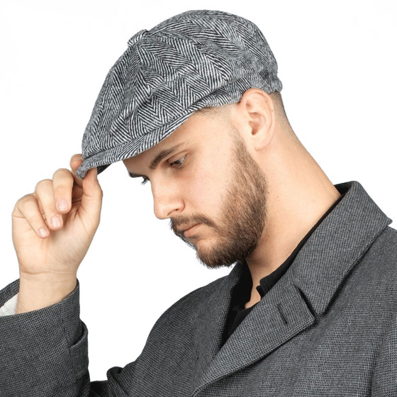 KASZKIET Męski Alessio Stylowy Elegancki NEWSBOY CAP Jesień Zima RETRO