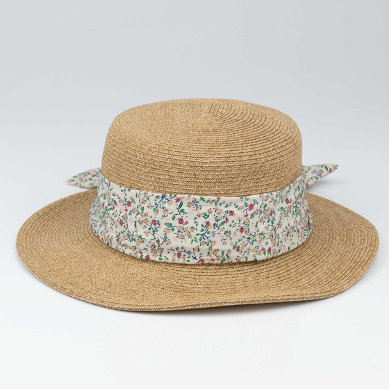 KAPELUSZ DAMSKI Alessio słomkowy boho lato plaża KOKARDA słomiany