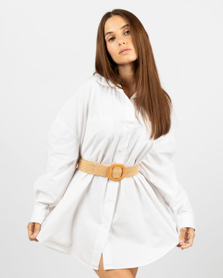 PASEK pas damski PLECIONY elastyczny rafia do sukienki SŁOMIANY PARCIANY