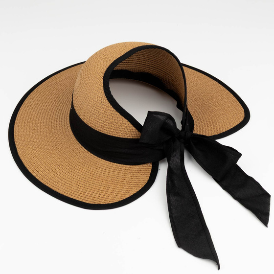 DASZEK KAPELUSZ DAMSKI Alessio słomkowy boho lato plaża KOKARDA NA KUCYK