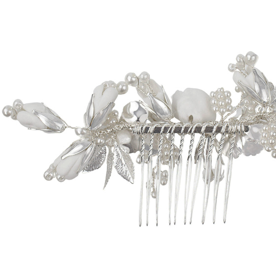 OZDOBA do włosów kwiatki GRZEBYK perełki ŚLUBNA