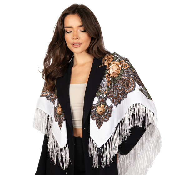 CHUSTA Ludowa Alessio GÓRALSKA Folk KWIATY DUŻA