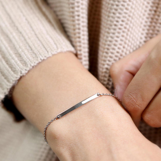 Bransoletka CELEBRYTKA blaszka STAL SZLACHETNA