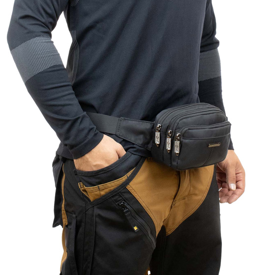 Torebka saszetka BIODRÓWKA NERKA męska POJEMNA SOLID PREMIUM