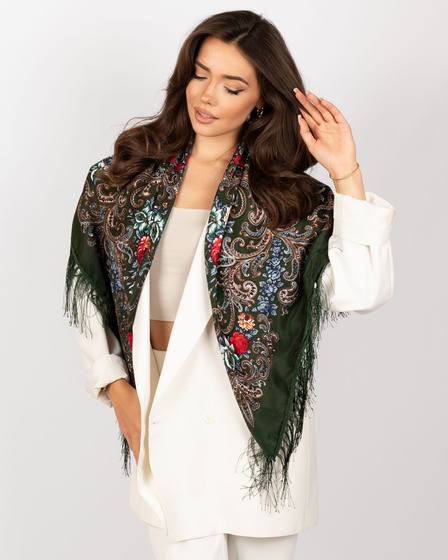 CHUSTA Ludowa Alessio GÓRALSKA Folk KWIATY DUŻA