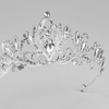 DIADEM Korona Tiara MISS GLOW ŚLUBNY srebrny cyrkonie KRYSZTAŁY
